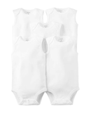 Kit body bebê 10 peças manga curta e regata branco |