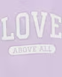 Pijama longo infantil 2 peças tie dye love lilás |
