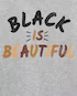 Camiseta Infantil Manga Curta Black is Beautiful Cinza Mescla Tam 6 a 8