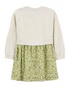 Vestido infantil floral manga longa multicor |