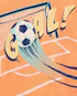 Camiseta infantil lettering gol laranja |