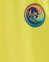 Camiseta infantil raglan surfista amarela |