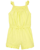 Macaquinho bebê elástico relevo floral amarelo | Carter's