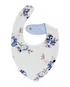 Kit babador bebê 3 peças floral com botões multicor |