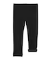 Calça legging infantil barra peluciada preta |