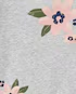 Camiseta infantil fechado floral cinza |