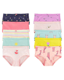 Kit calcinha infantil 10 peças estampadas rosa |